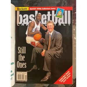 Beckett Basketball‎ Card Monthly #100 Nov 1998 Michael Jordan Larry Bird Cover